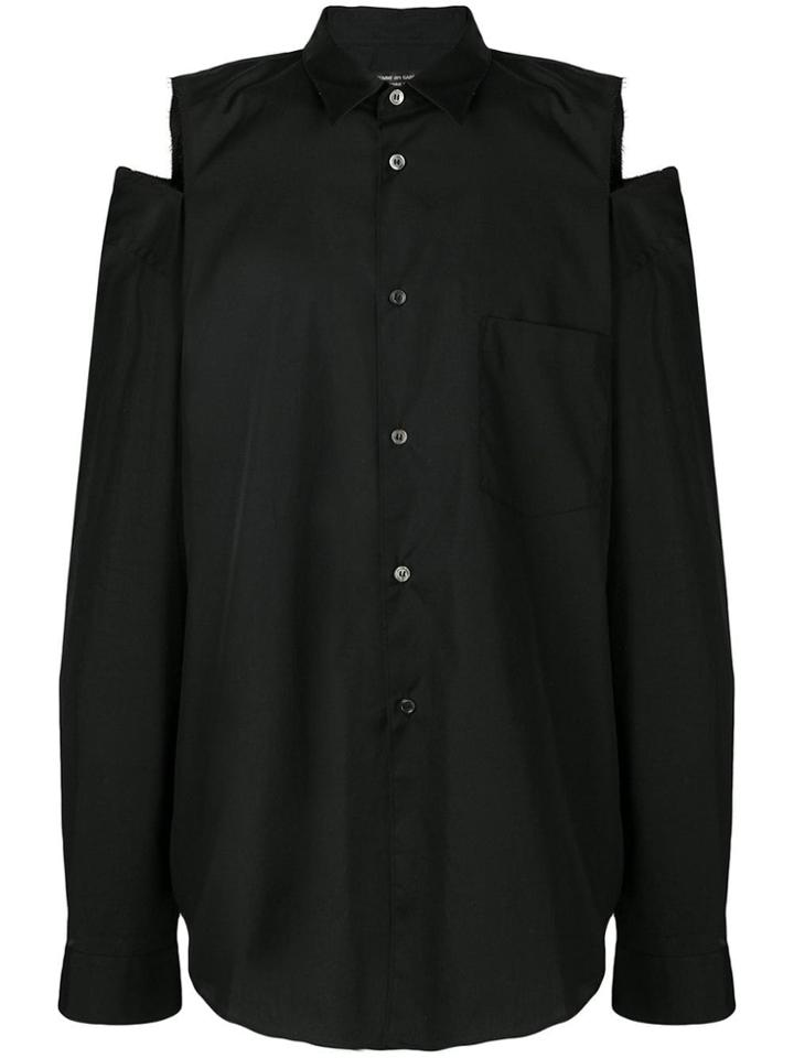Comme Des Garçons Homme Plus Cut-out Shirt - Black