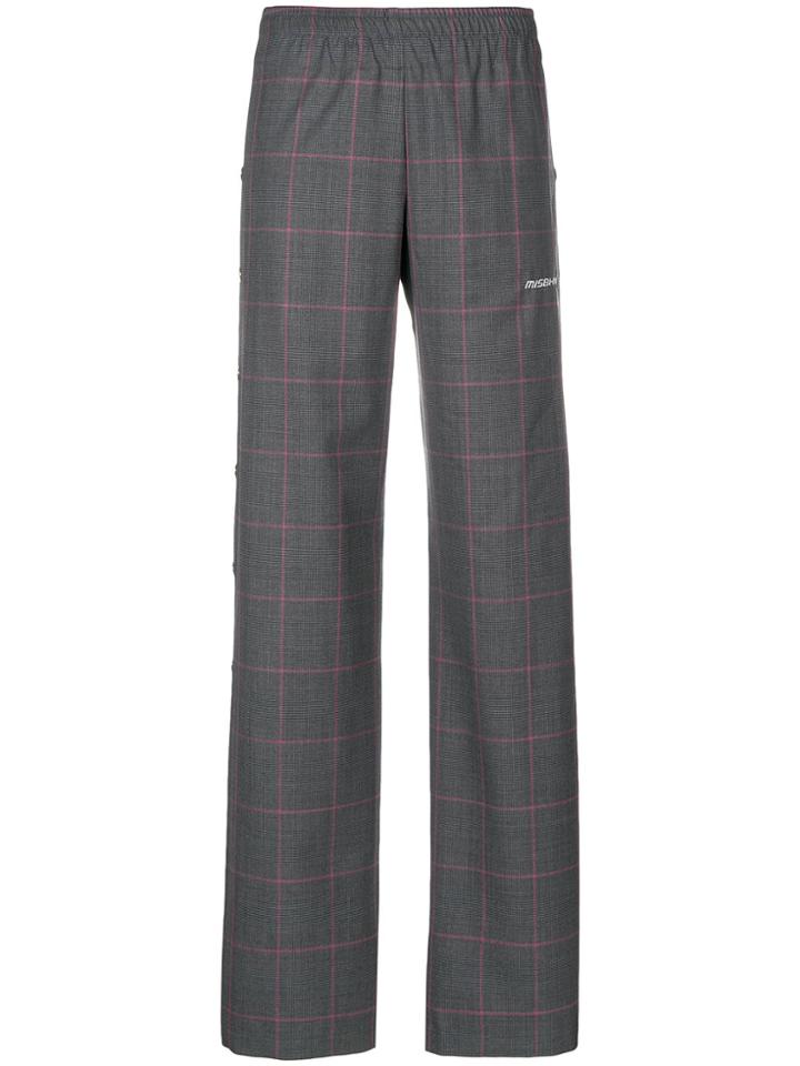 Misbhv Checked Wide-leg Trousers - Grey