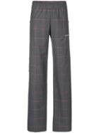 Misbhv Checked Wide-leg Trousers - Grey