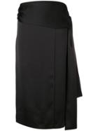 Brognano Drape Detail Skirt - Black