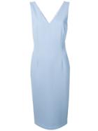 Styland Fitted Midi Dress - Blue