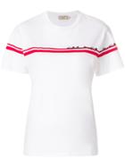 Maison Kitsuné Embellished Stripe T-shirt - White