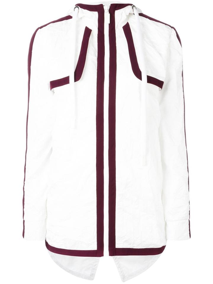 No Ka' Oi Split Back Hooded Jacket - White