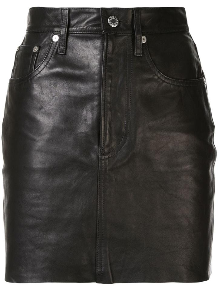 Helmut Lang Femme High Waisted Mini Skirt - Black
