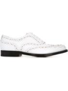Church S Studded Brogue Shoes, Women's, Size: 35, White, Leather/metal