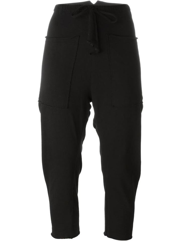 Lost & Found Ria Dunn Drawstring Tapered Cropped Trousers, Women's, Size: Xl, Black, Cotton