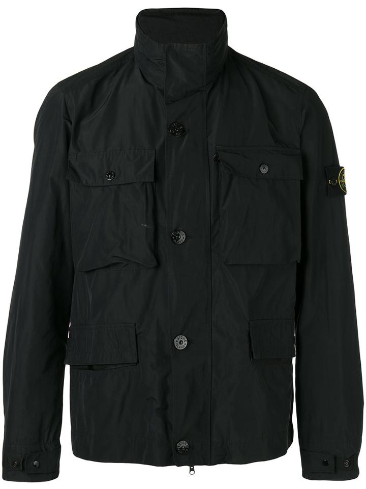 Stone Island Multi-pockets Lightweight Jacket, Men's, Size: Xxl, Black, Polyester/polyamide