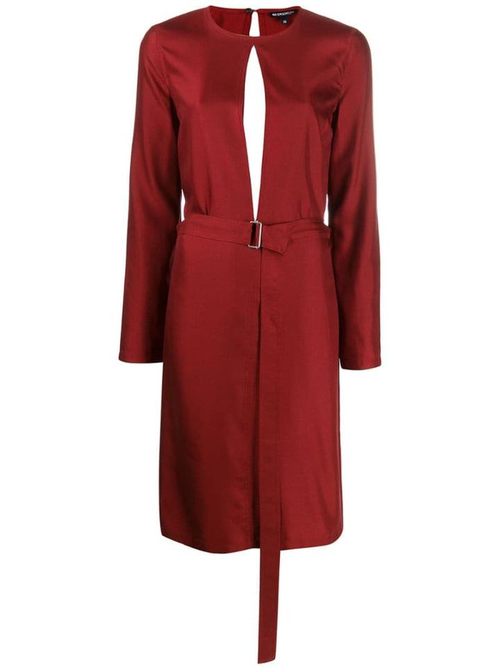 Ann Demeulemeester Belted Midi Dress - Red