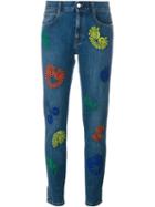 Stella Mccartney Embroidered Slim Fit Jeans, Women's, Size: 29, Blue, Cotton/spandex/elastane/polyester