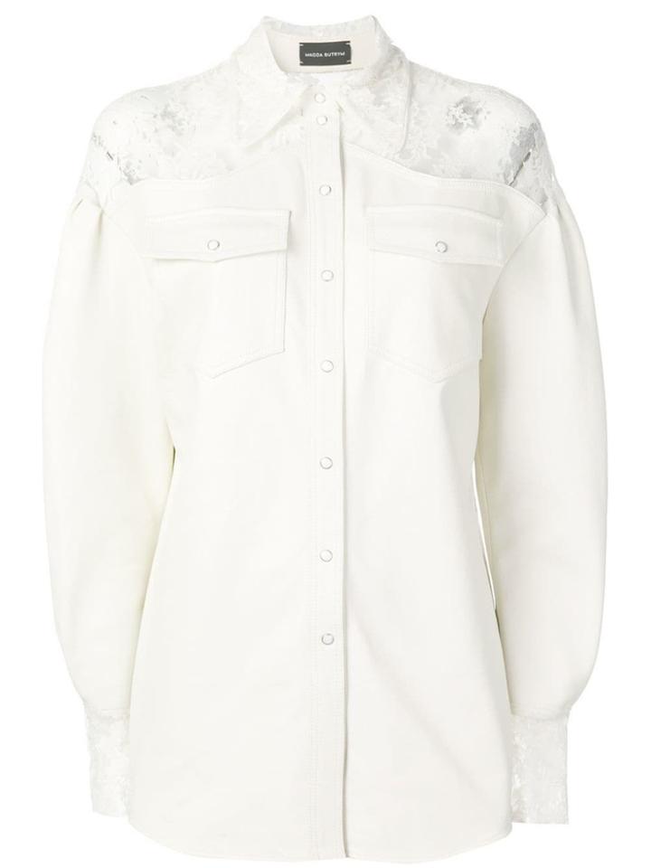 Magda Butrym Lace Shoulder Panel Shirt - White