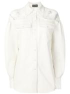 Magda Butrym Lace Shoulder Panel Shirt - White
