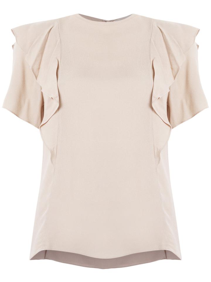 Lilly Sarti - Ruffled Blouse - Women - Viscose - 40, Pink/purple, Viscose