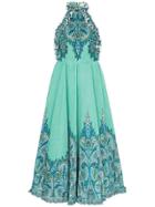 Zimmermann High-neck Sleeveless Corduroy Midi Dress - Blue