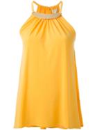 Michael Michael Kors Metal Plaque Collar Top