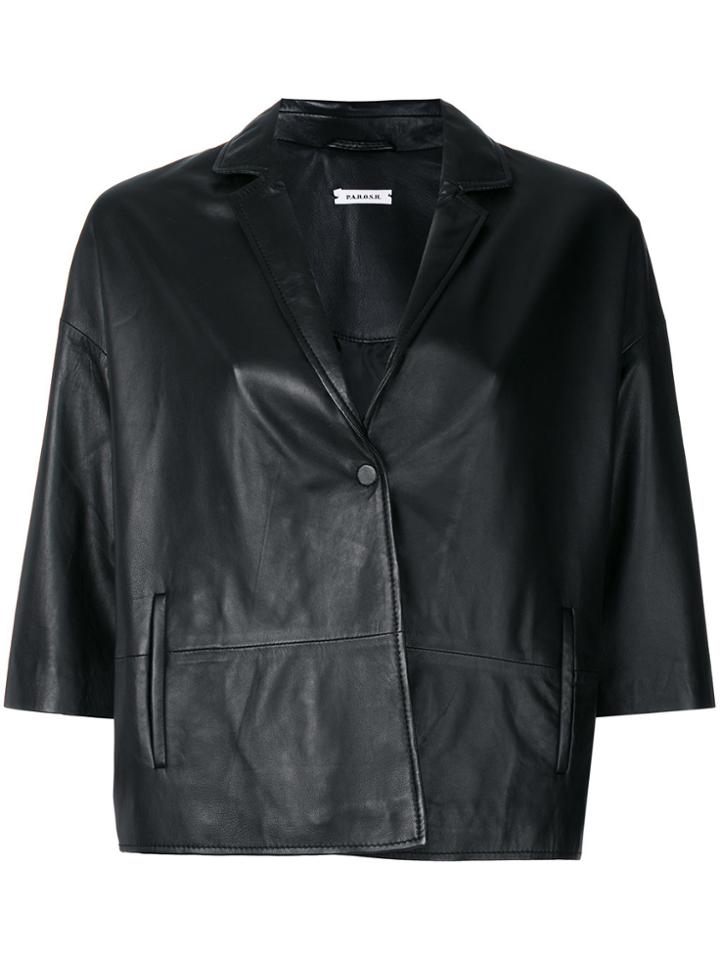 P.a.r.o.s.h. Short-sleeve Fitted Jacket - Black