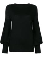 Snobby Sheep Balloon Sleeve Sweater - Black