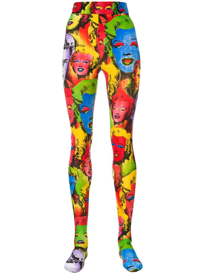 Versace Marilyn Full Foot Leggings - Multicolour