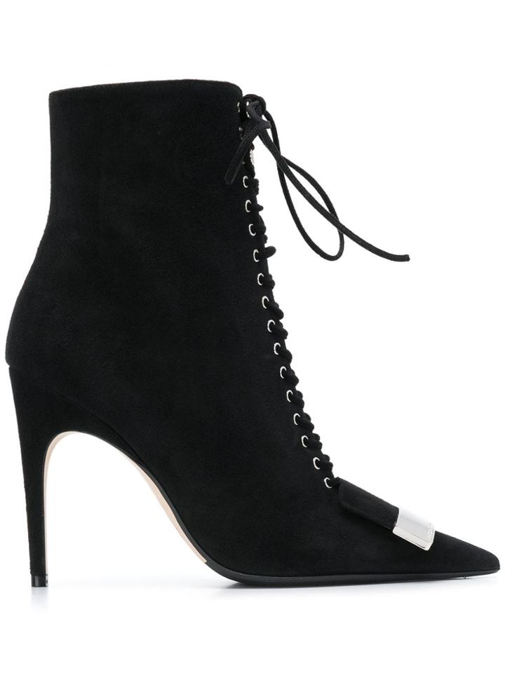 Sergio Rossi Lace-up Boots - Black