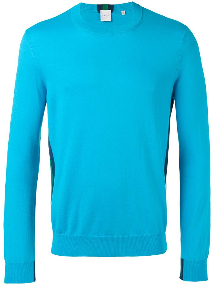 Paul Smith - Side Stripe Jumper - Men - Cotton - Xl, Blue, Cotton