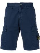 Stone Island Fitted Chino Shorts - Blue