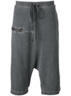 Lost & Found Rooms - Zip Pocket Shorts - Men - Cotton - M, Grey, Cotton