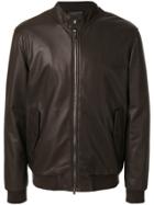 Z Zegna Zipped Bomber Jacket - Brown