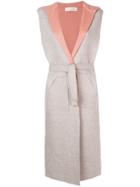 Lamberto Losani Hooded Gilet - Nude & Neutrals