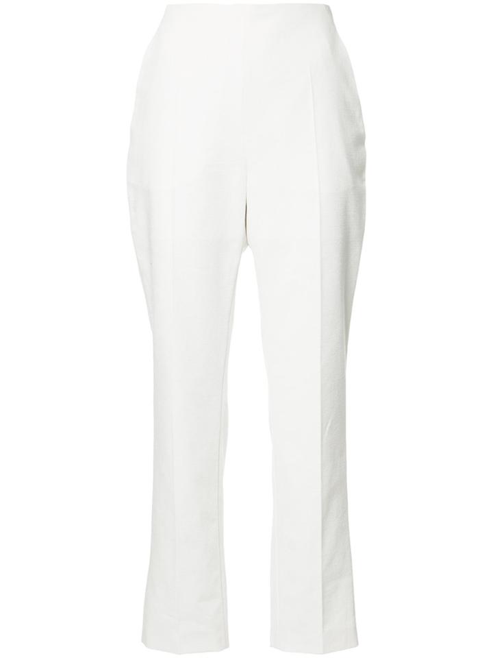 Delpozo High Waisted Trousers - White