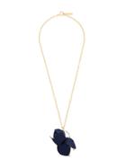 Marni Fabric Flower Necklace - Blue