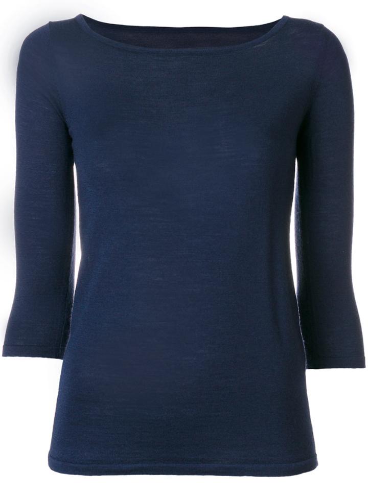 Sottomettimi Three-quarter Sleeve Top - Blue