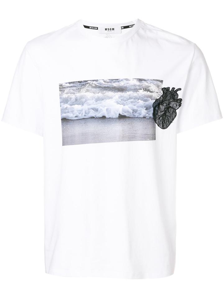 Msgm Printed T-shirt - White