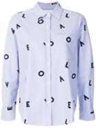 Current/elliott Love Print Derby Shirt - Blue