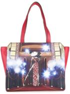 Love Moschino 'flashes' Print Shoulder Bag, Women's, Red, Polyurethane