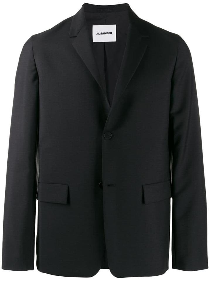 Jil Sander Boxy Single Breasted Blazer - Black