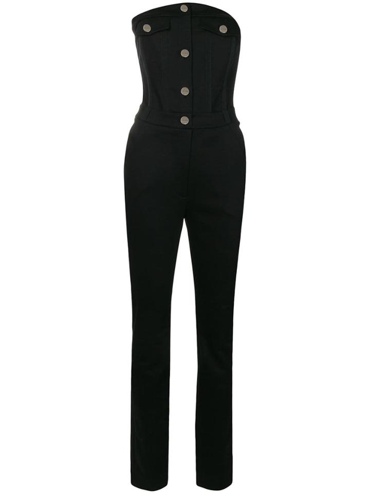 David Koma Strapless Jumpsuit - Black