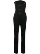 David Koma Strapless Jumpsuit - Black