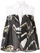 Kenzo Vintage 2000's Flared Sleeveless Shirt - White