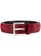 Orciani Slightly-distressed Mid-width Belt - Red