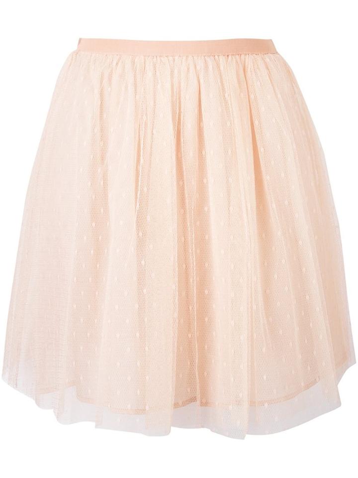 Red Valentino Tulle Mini Skirt, Women's, Size: 44, Nude/neutrals, Cotton/polyamide