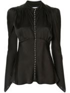 Paco Rabanne Long-sleeve Fitted Blouse - Black