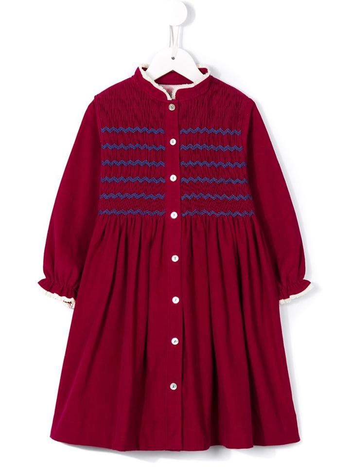 Amaia Gathered Front Dress, Girl's, Size: 6 Yrs, Pink/purple