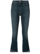 Mother Cropped Flared Jeans - Blue