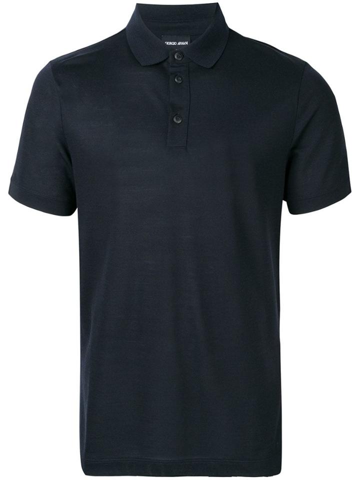 Giorgio Armani Basic Polo Shirt - Blue
