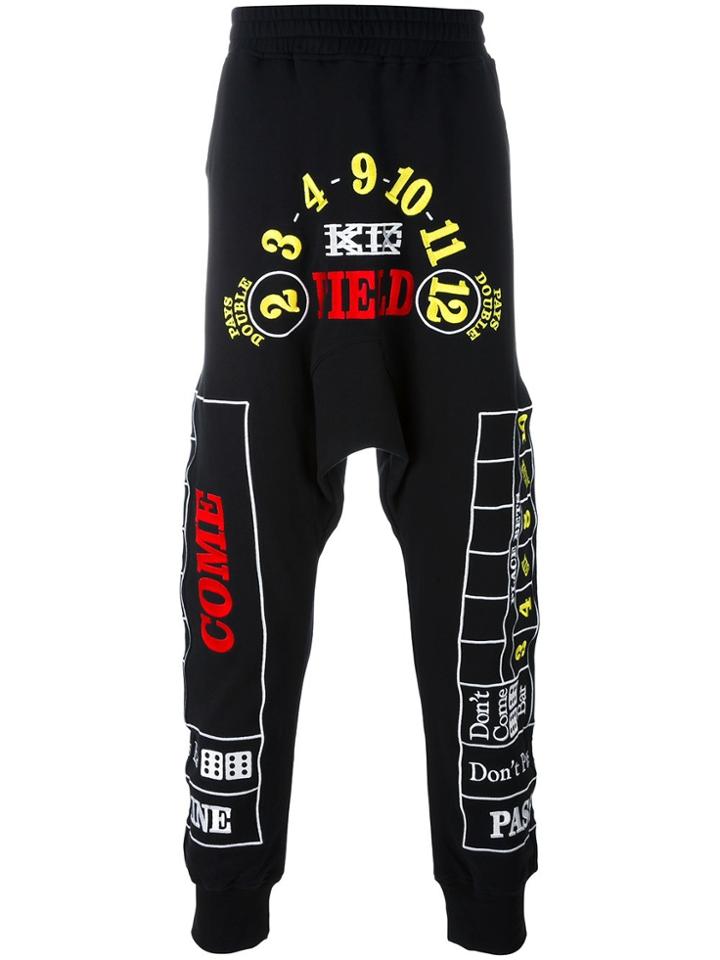 Ktz Embroidered Track Pants - Black