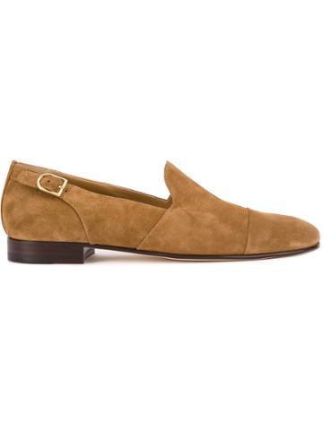Edhen Milano Side Buckle Loafers - Brown
