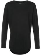 Vitaly Scooped Long Sleeved T-shirt - Black