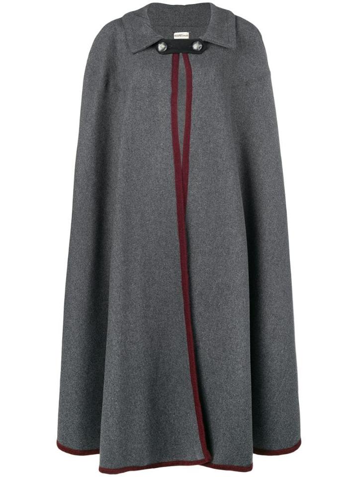 Hermès Pre-owned Buttoned Cape - Grey