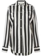 Nina Ricci - Button-down Striped Shirt - Women - Silk - 36, Black, Silk