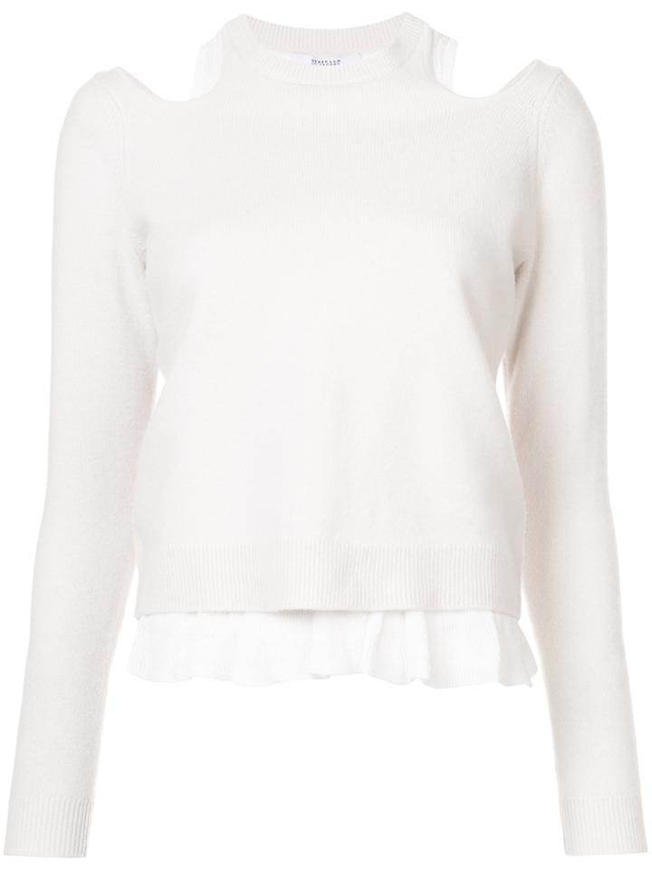 Derek Lam 10 Crosby Colorblocked Layered Sweater - Nude & Neutrals