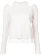 Derek Lam 10 Crosby Colorblocked Layered Sweater - Nude & Neutrals